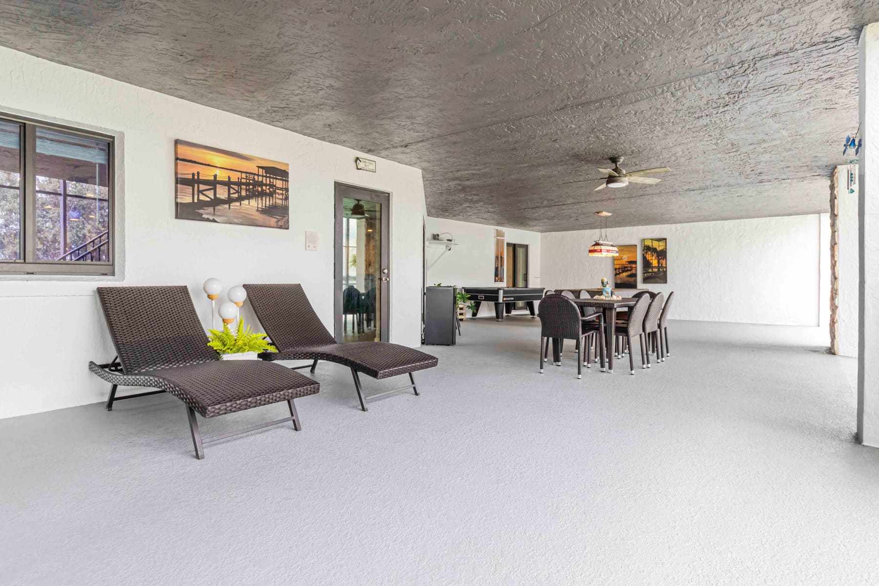 First-floor patio and outdoor living area