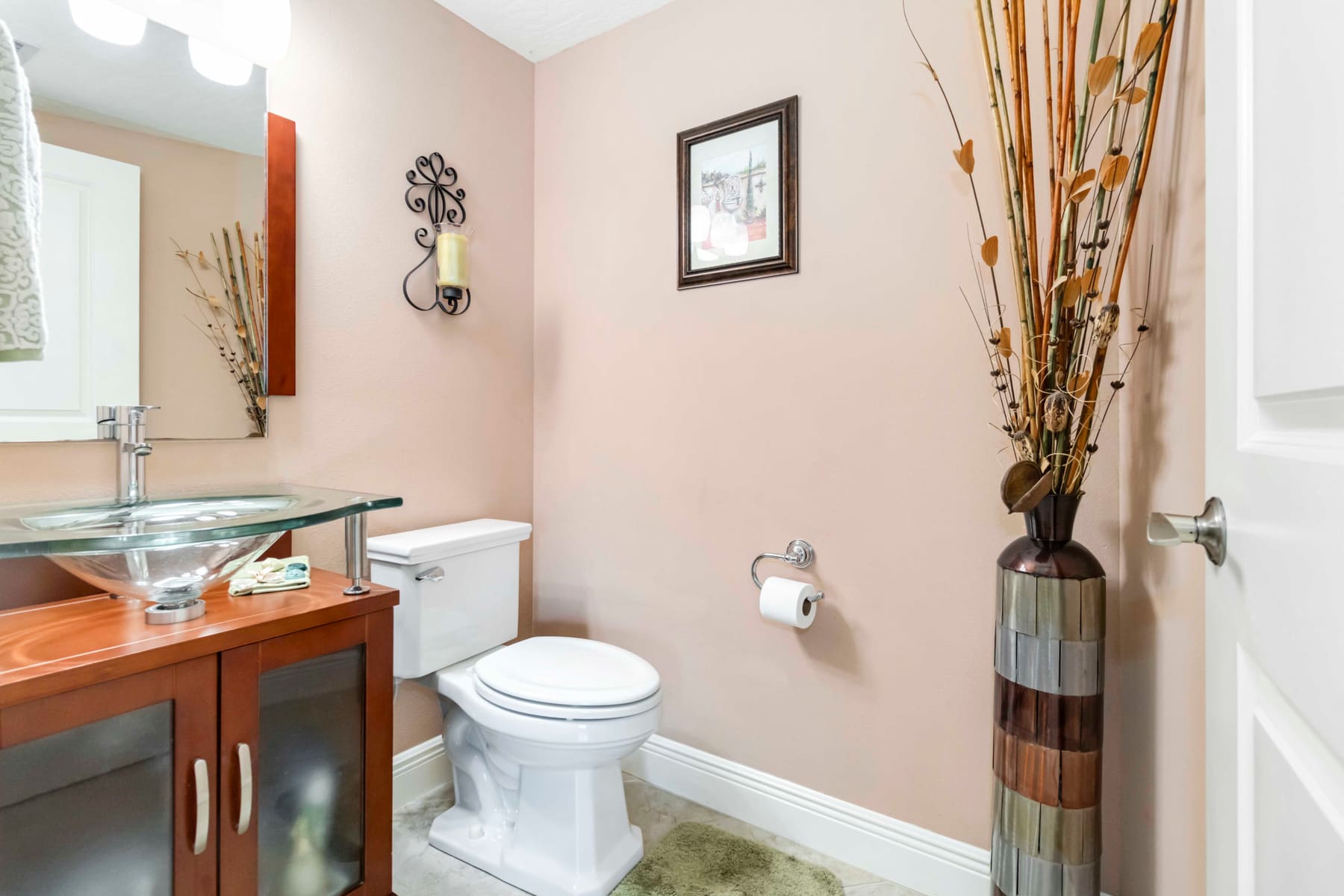 Second-floor half bathroom