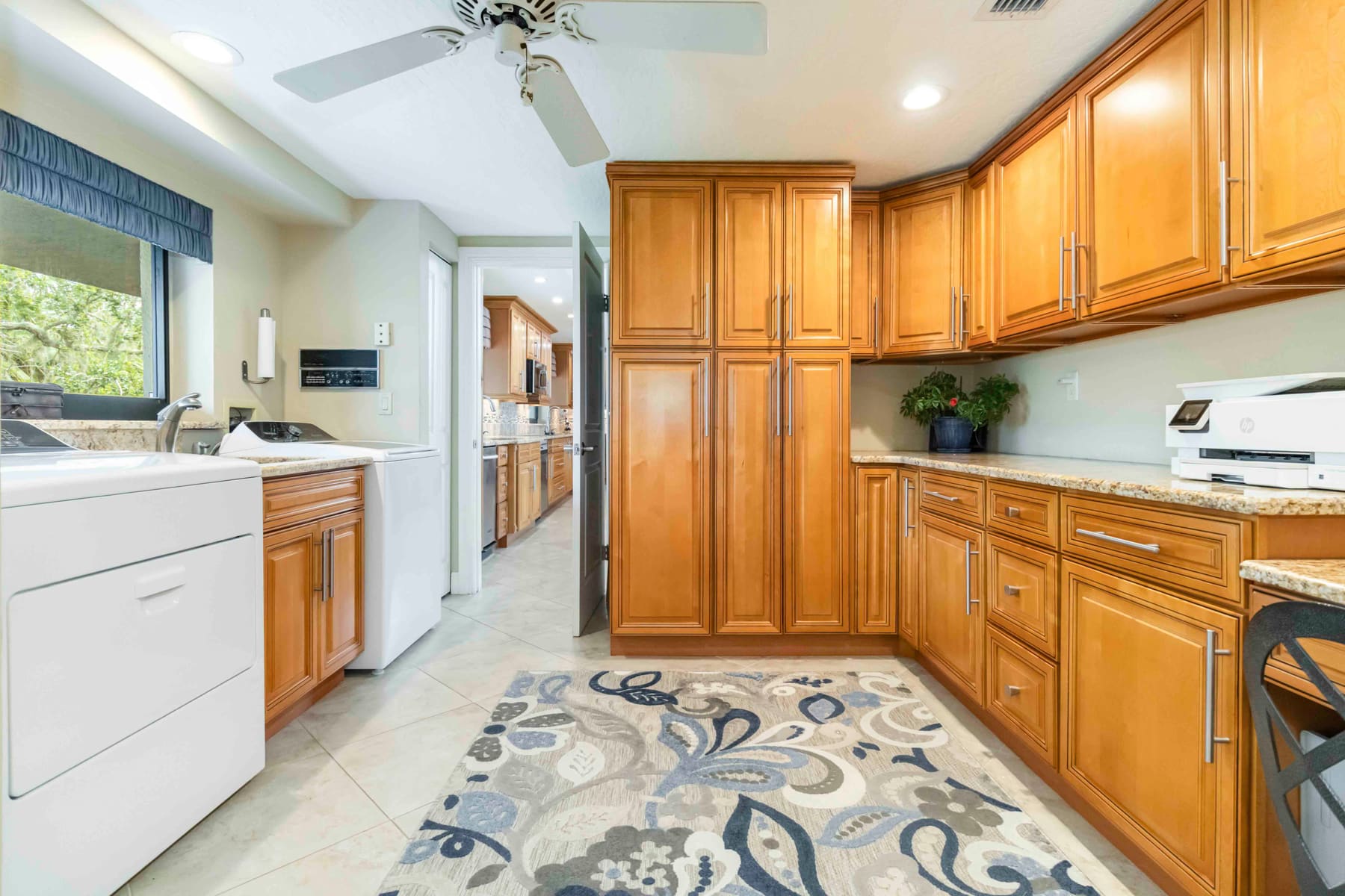 Second-floor laundry room